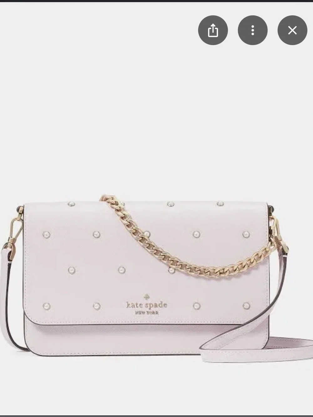 NWT Kate Spade Madison faux pearl lilac crossbody